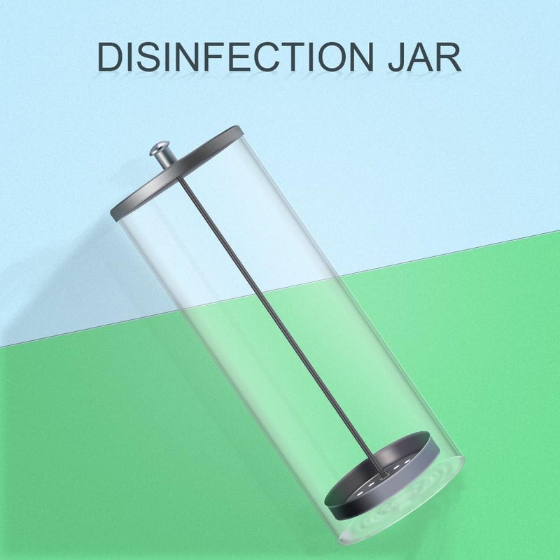 woobles Disinfecting Jar, Salon Barber Disinfection Jar, Container Sterilizer Cup for Disinfection Salon Hair Manicure Tools (9 inch) - Image 1
